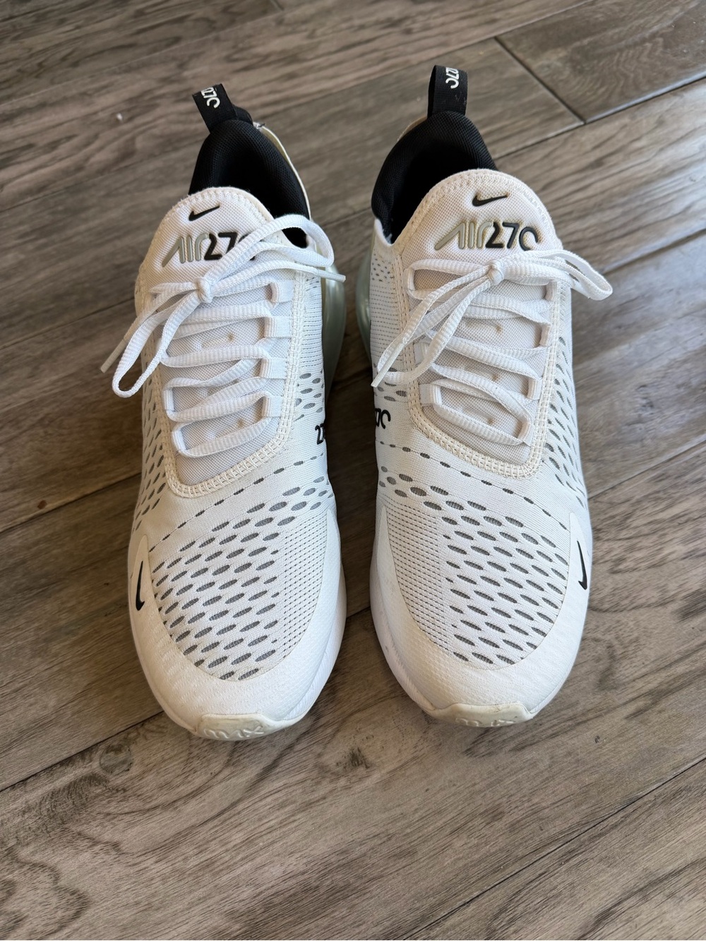 Nike Men’s Air Max 270 Sneakers - White & Black - Picture 2 of 8